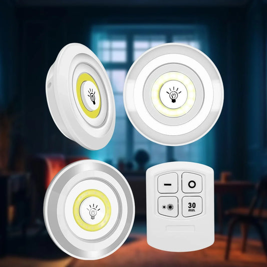 Lumière Facile – Éclairez votre quotidien en un clic ! (Pack de 3 LED avec télécommande)