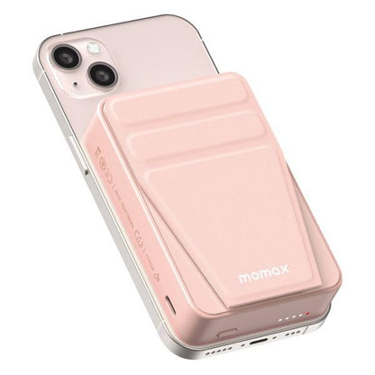 Momax Q-Mag Power  – Batterie 10 000 mAh MagSafe &amp; Sans Fil | Recharge Rapide &amp; Support Intégré