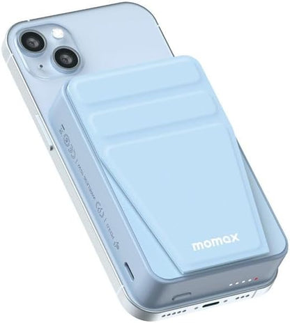 Momax Q-Mag Power  – Batterie 10 000 mAh MagSafe &amp; Sans Fil | Recharge Rapide &amp; Support Intégré