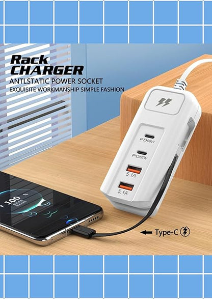 🔥Chargeur Éclair 4 en 1 | 66W Super-Charge Rapide pour Toute la Famille