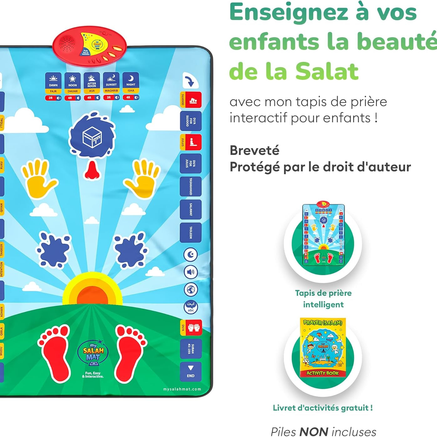 Tapis de Prière Éducatif Interactif  – Apprends la prière en t'amusant !