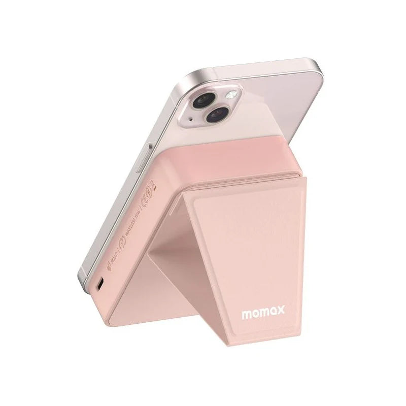 Momax Q-Mag Power  – Batterie 10 000 mAh MagSafe &amp; Sans Fil | Recharge Rapide &amp; Support Intégré